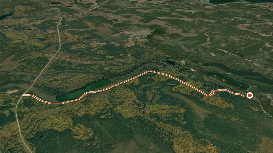 3-D terrain view of Whiteswan 232M