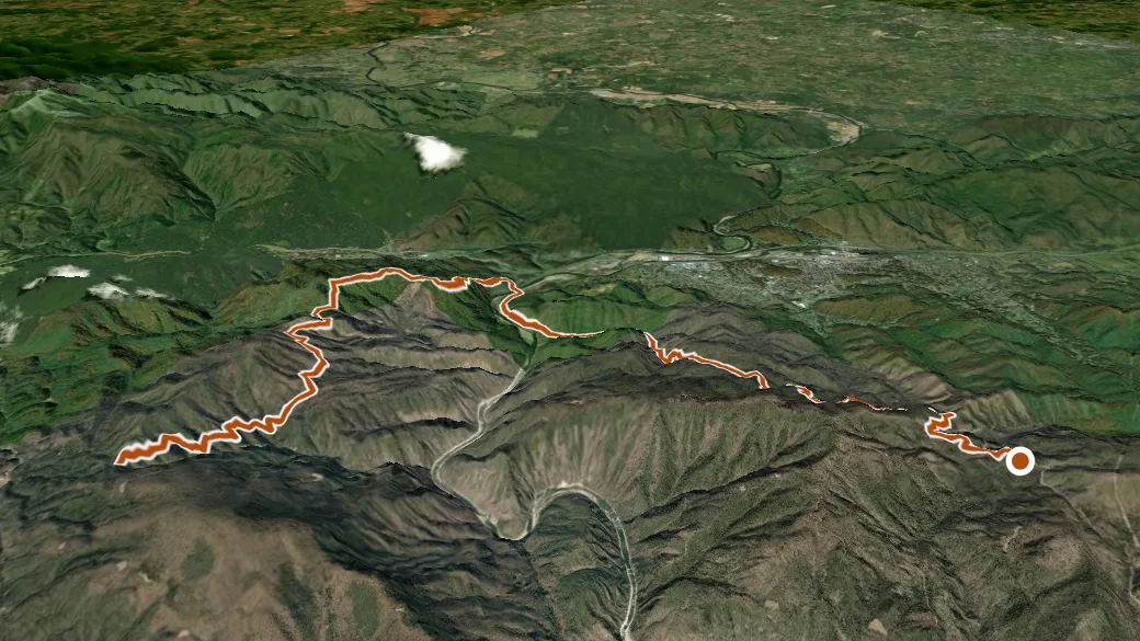 3-D terrain view of Anst - Appalachian Rd