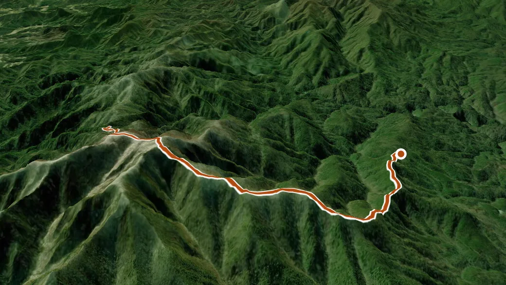 3-D terrain view of Hemptop