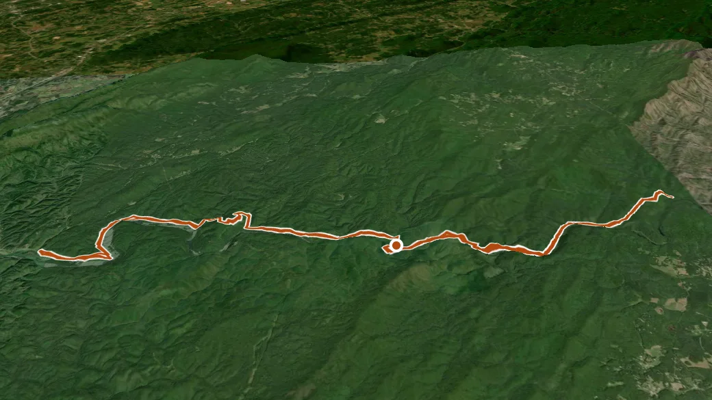 3-D terrain view of John Muir National Recreation