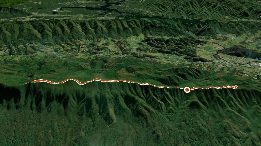 3-D terrain view of Holston Mountain West