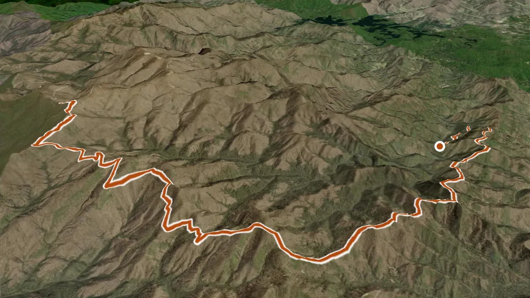 3-D terrain view of Snowbird Mountain