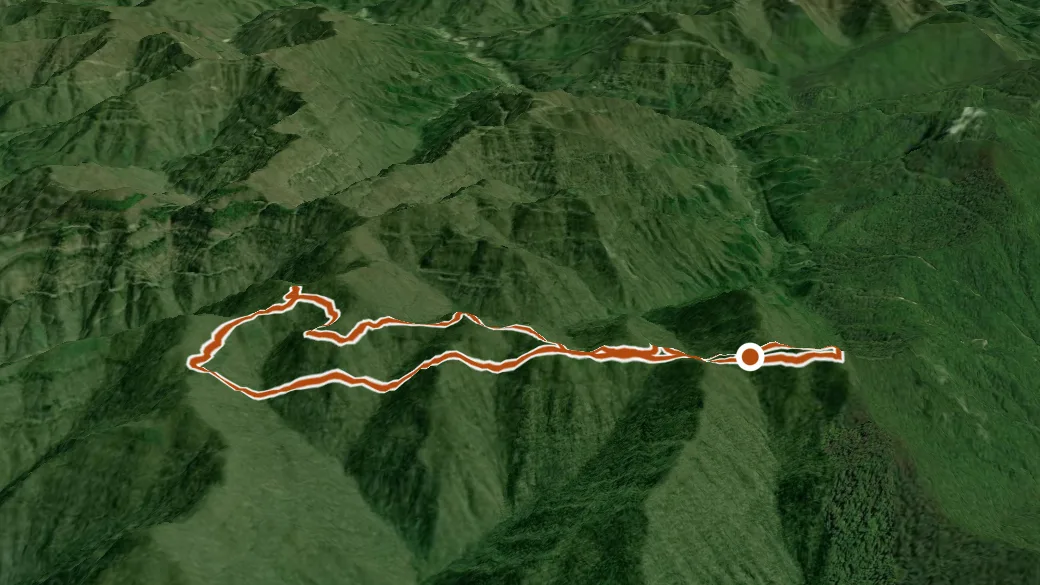 3-D terrain view of Lookout Tower Trail