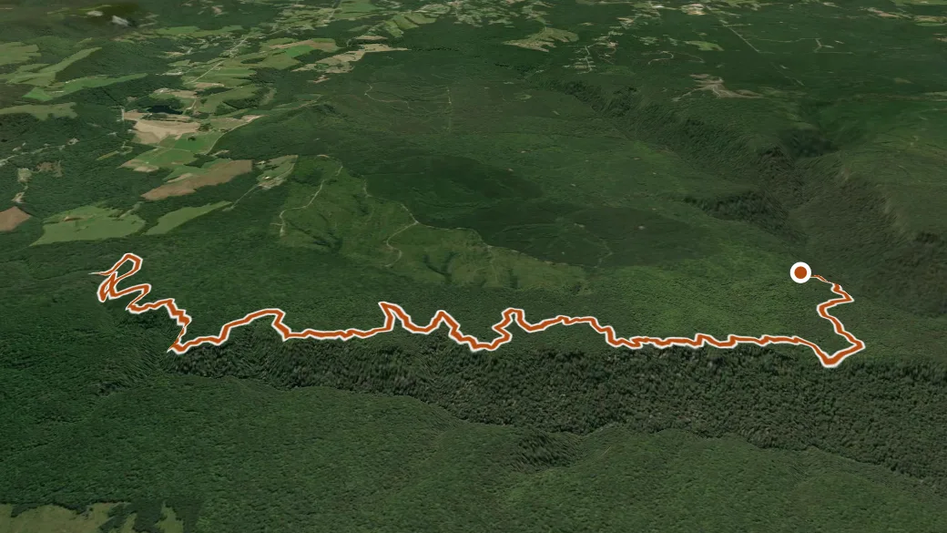 3-D terrain view of South Rim Trail