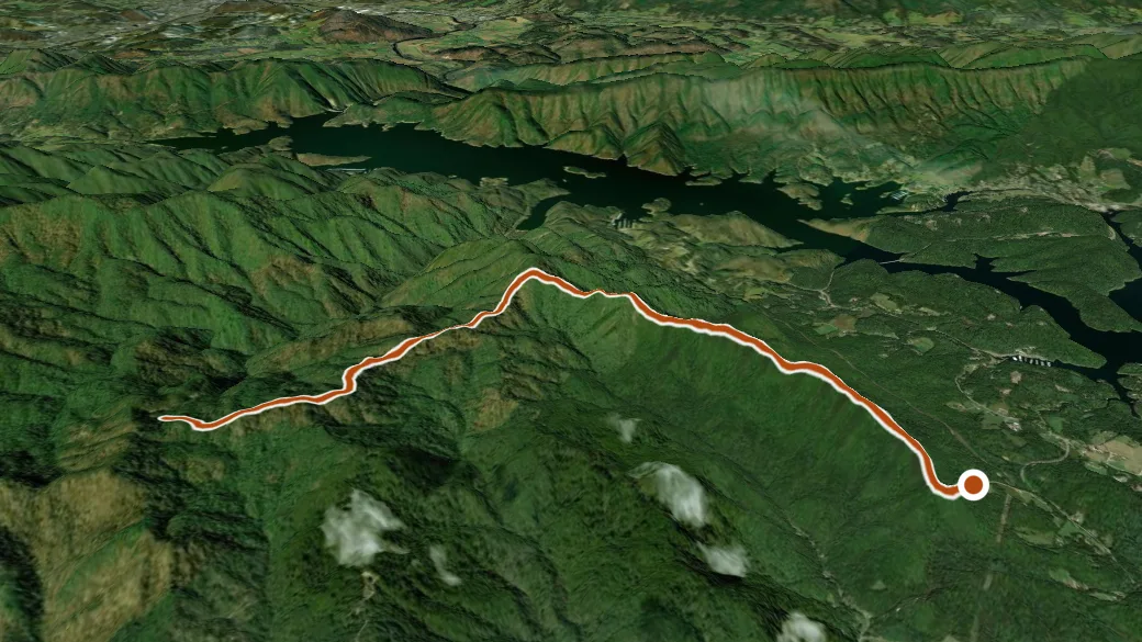 3-D terrain view of Little Pond Mountain