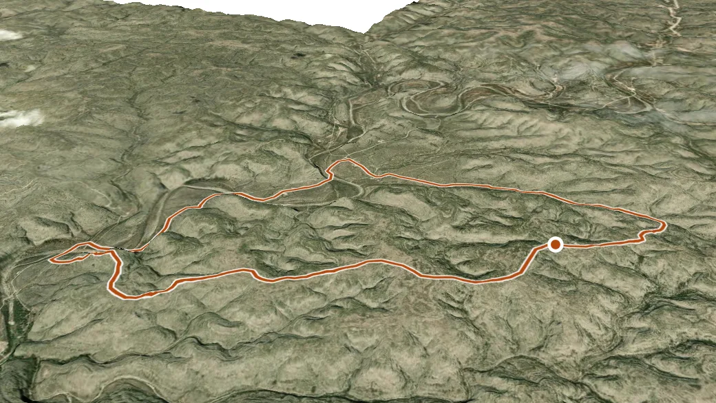 3-D terrain view of 12-mile Loop