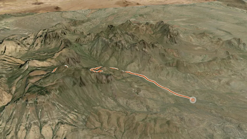 3-D terrain view of Juniper Canyon