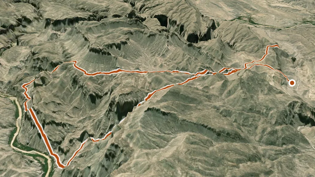 3-D terrain view of Marufo Vega