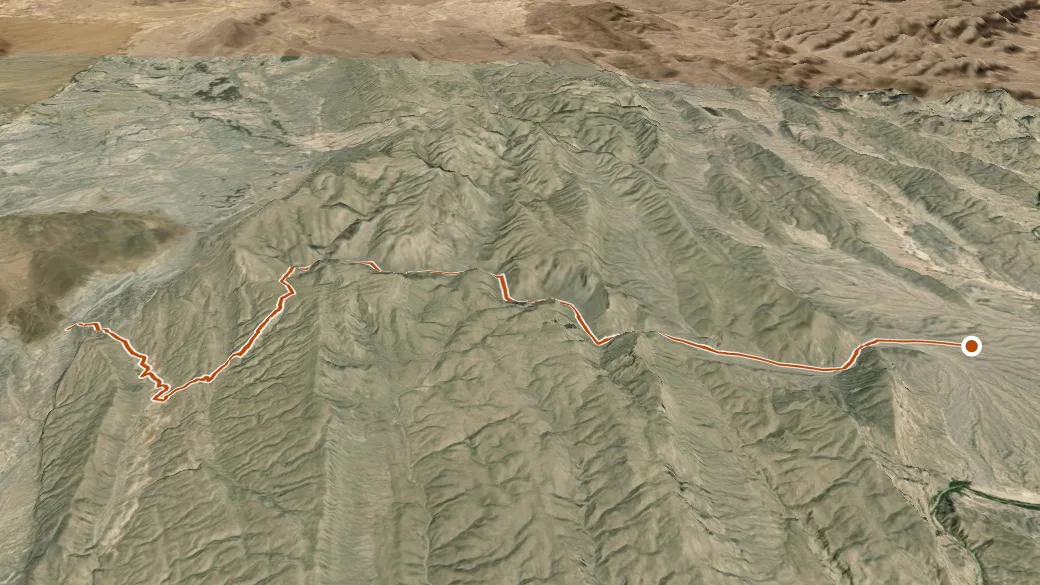 3-D terrain view of Telephone Canyon