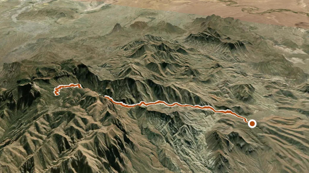3-D terrain view of Blue Creek