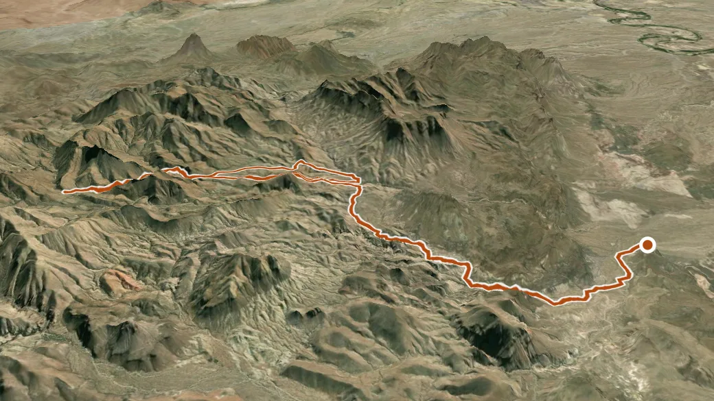 3-D terrain view of Smoky Creek
