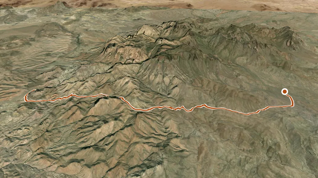 3-D terrain view of Dodson