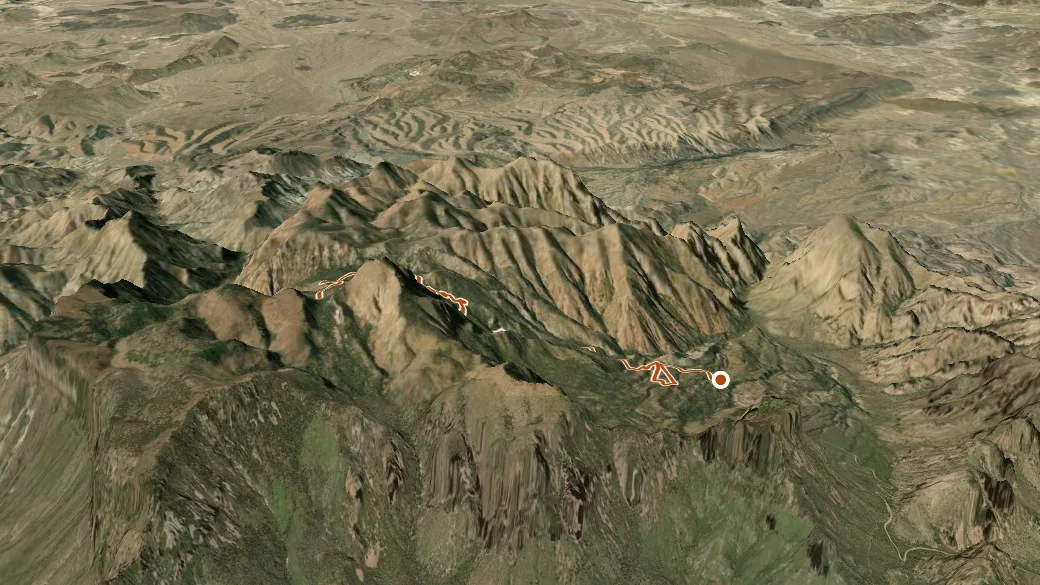 3-D terrain view of Laguna Meadows