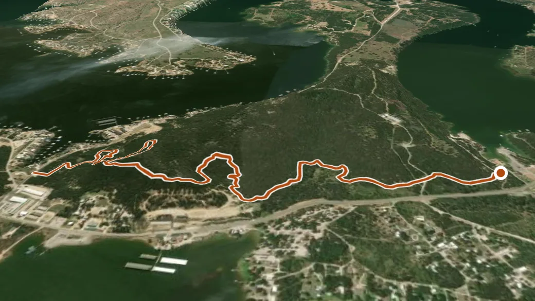 3-D terrain view of Johnson Peak Loop Trail