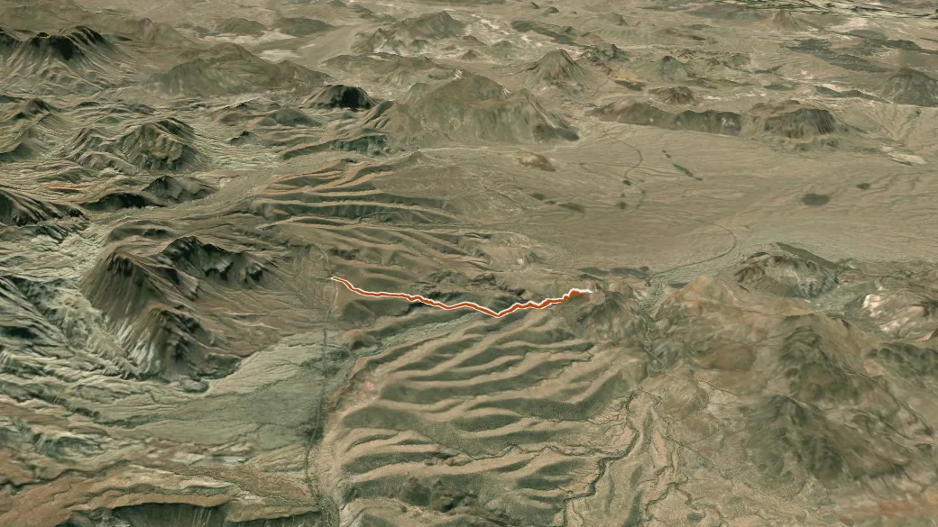 3-D terrain view of Upper Burro Mesa