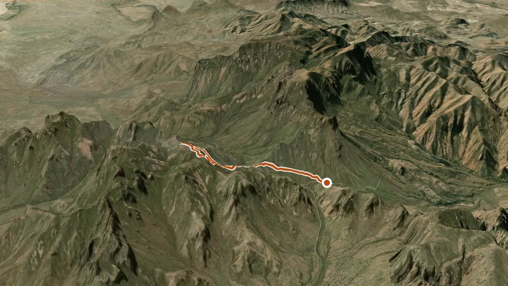 3-D terrain view of Lost Mine