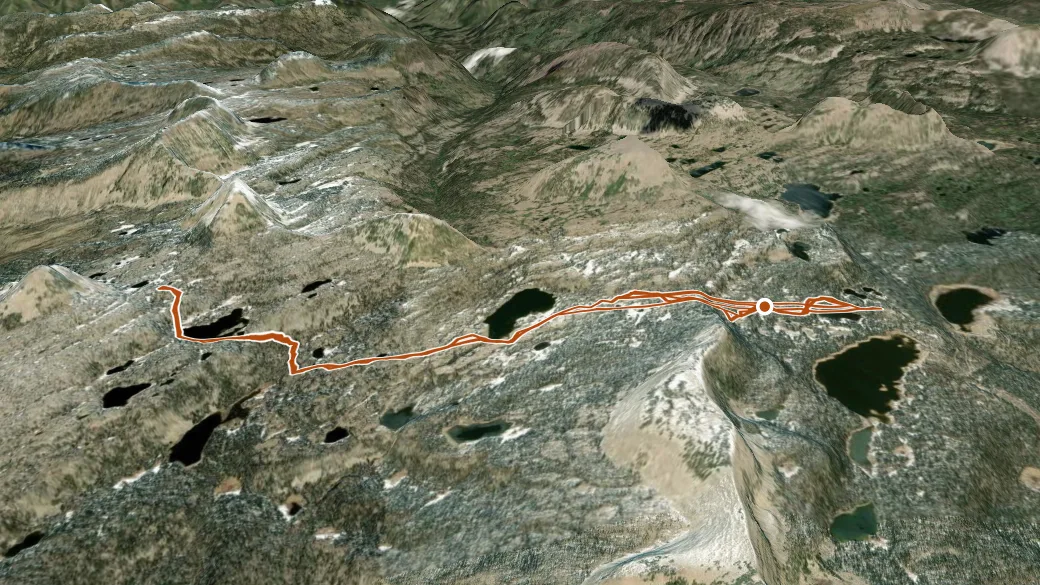 3-D terrain view of Lakes Country