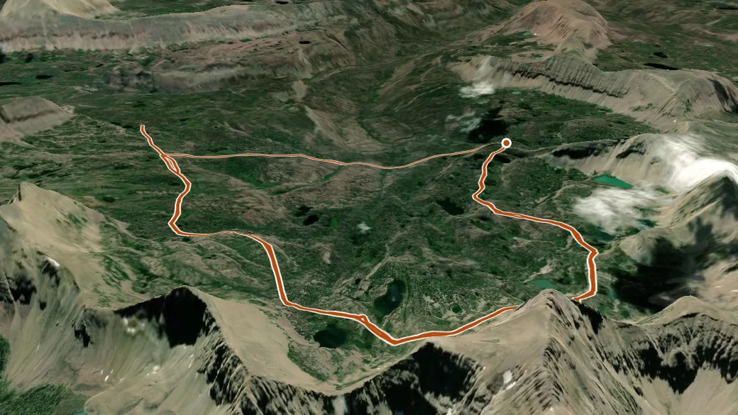 3-D terrain view of Head Of Rock Creek