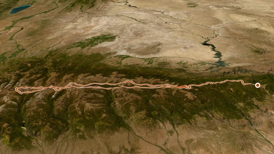 3-D terrain view of Uinta Highline