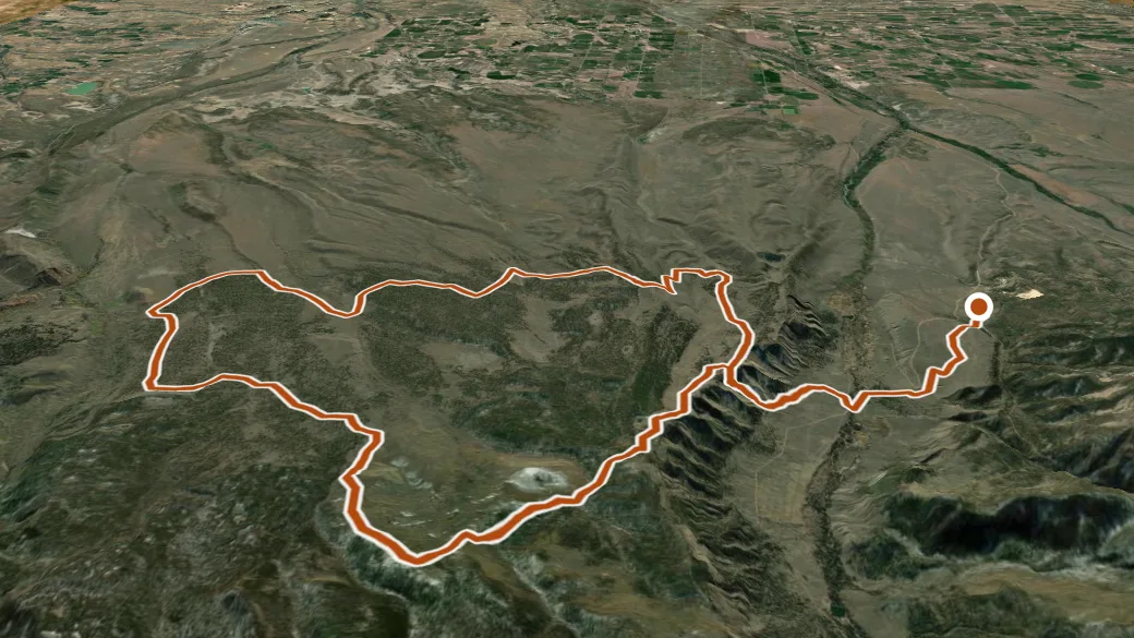 3-D terrain view of Dry Gulch