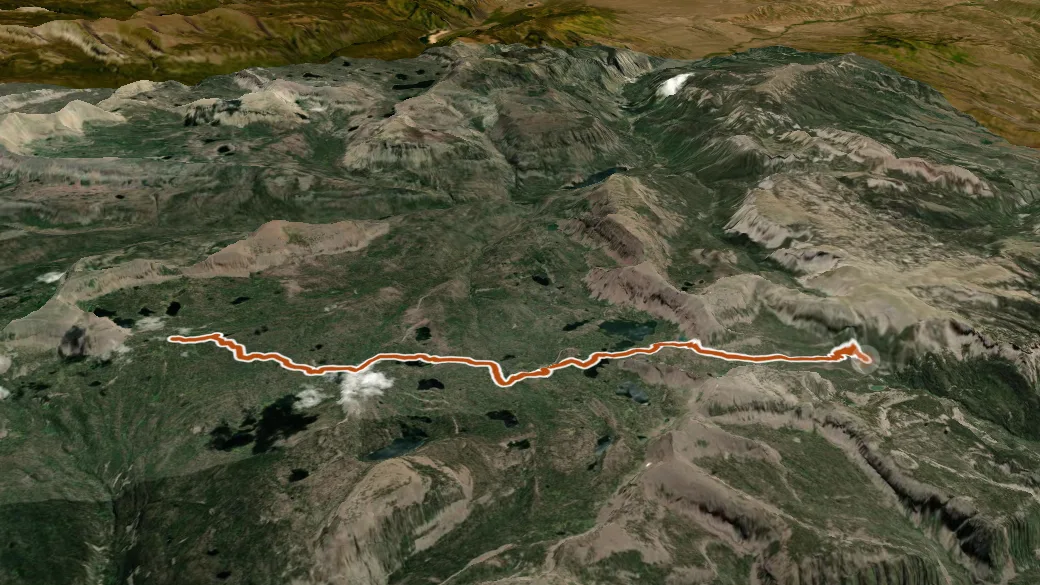 3-D terrain view of Hades-Rocky Sea Pass