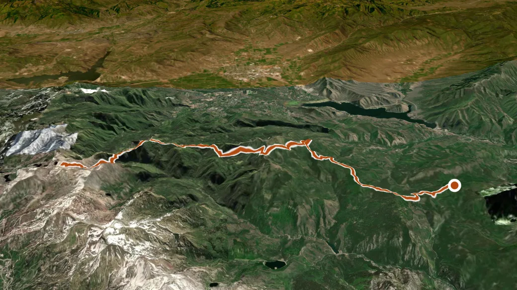 3-D terrain view of Ridge