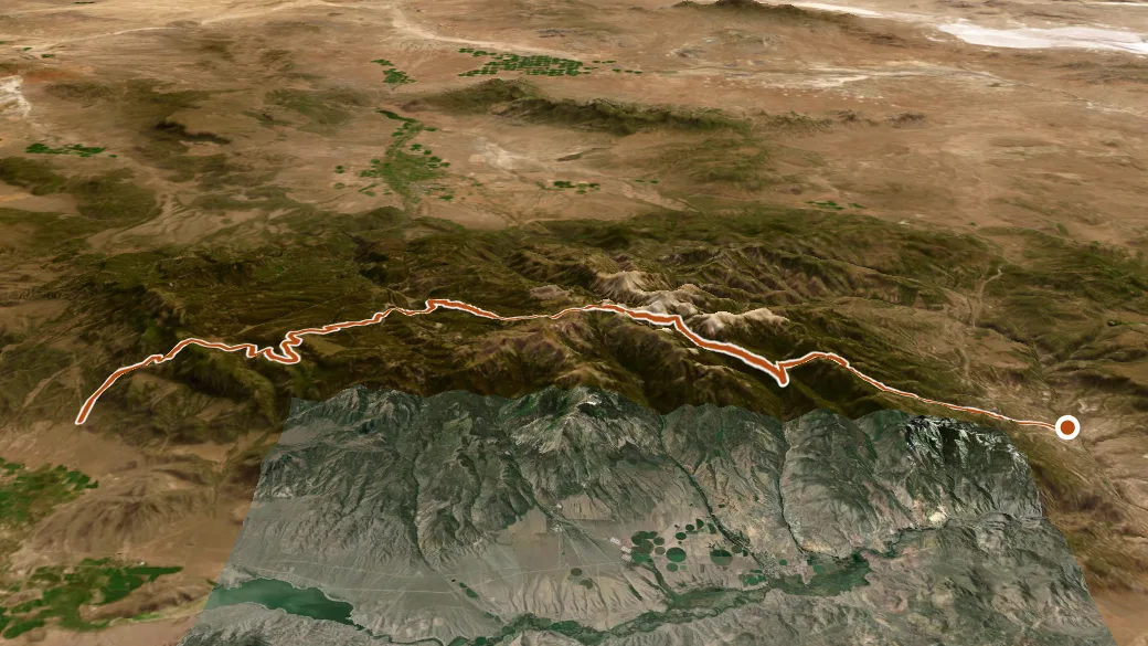 3-D terrain view of Paiute (D-3)