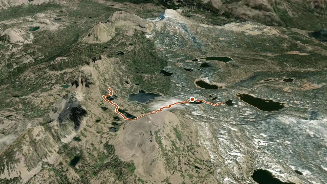 3-D terrain view of Clyde Lake
