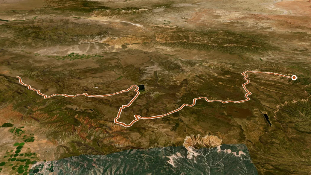 3-D terrain view of Markagunt Plateau