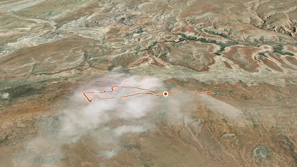 3-D terrain view of Devils Garden