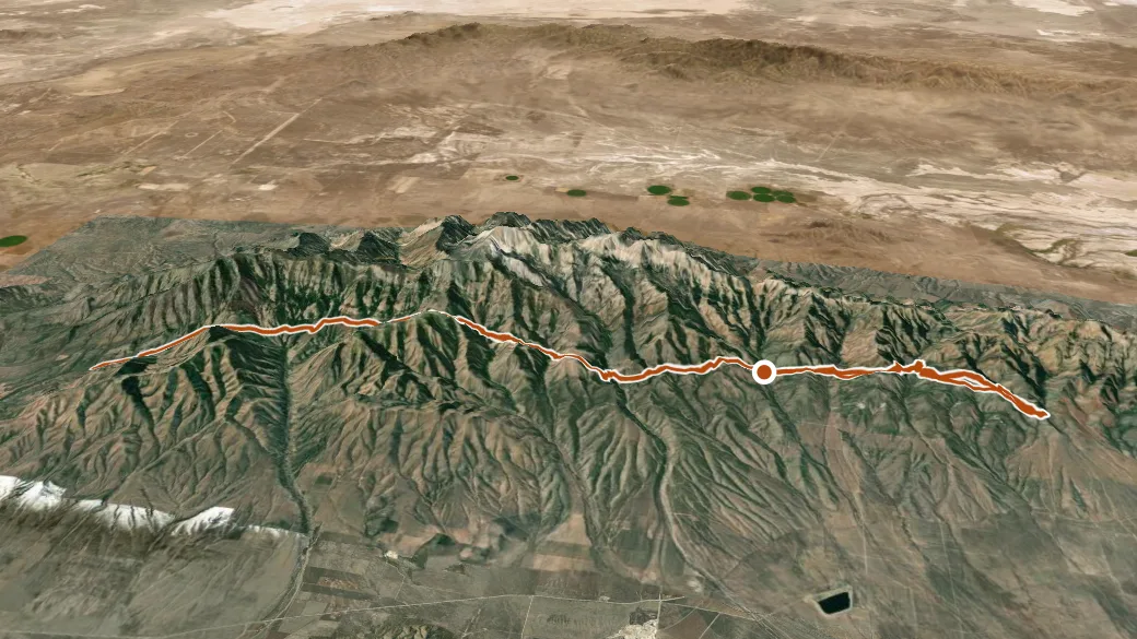 3-D terrain view of Stansbury Front