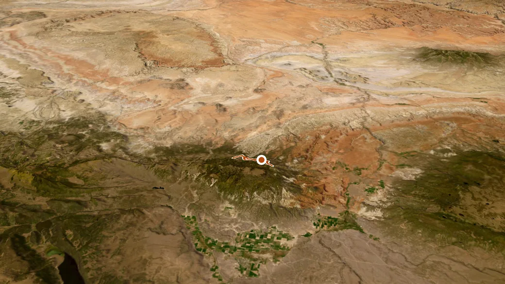 3-D terrain view of Elkhorn-Deep Creek