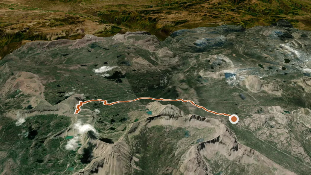 3-D terrain view of Highline