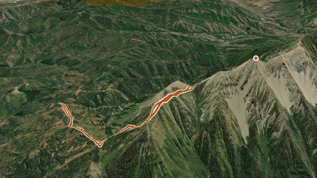 3-D terrain view of North Peak