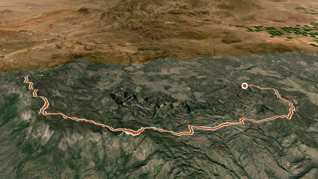 3-D terrain view of Summit