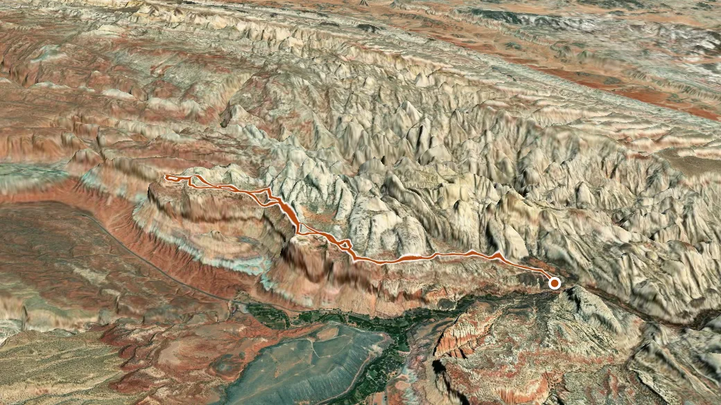3-D terrain view of Navajo Knobs