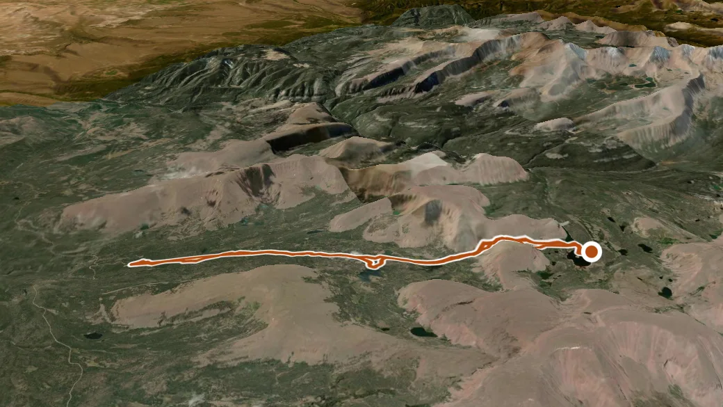 3-D terrain view of West Fork Whiterocks