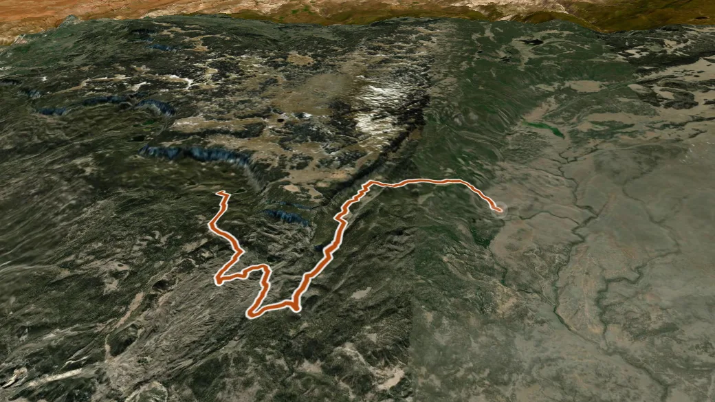 3-D terrain view of Wildcat