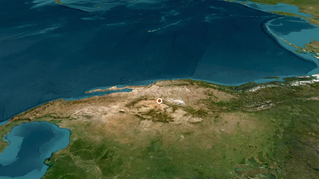 3-D terrain view of Rim Trail
