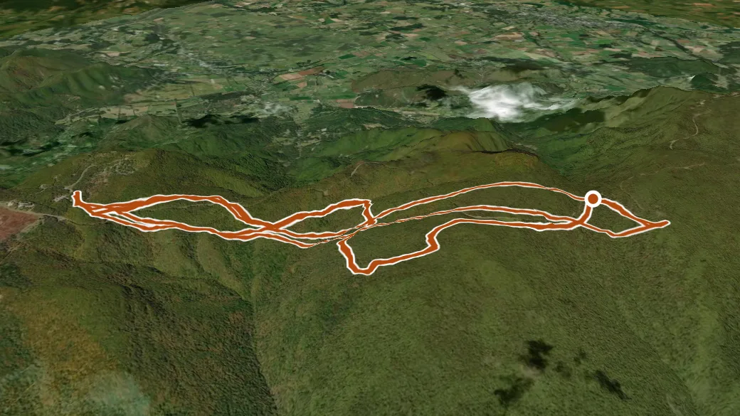 3-D terrain view of Skyland-Big Meadows Horse Trail