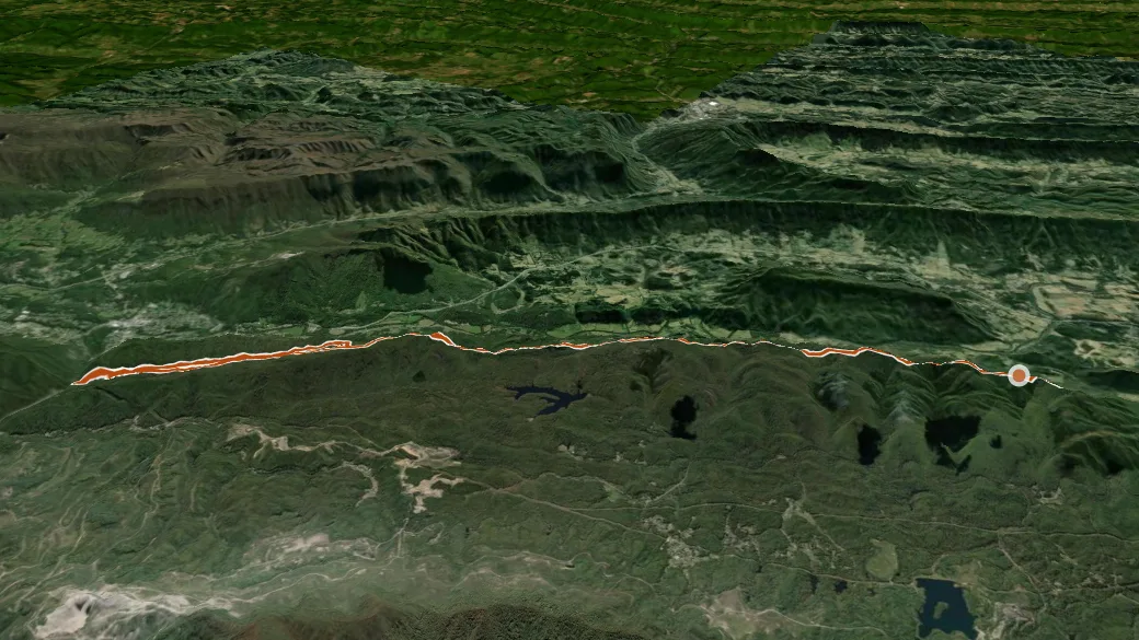 3-D terrain view of Stone Mountain