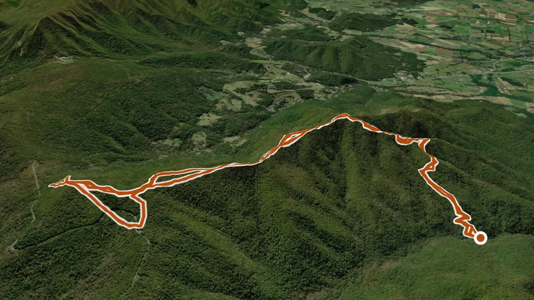3-D terrain view of Neighbor Mtn Trail