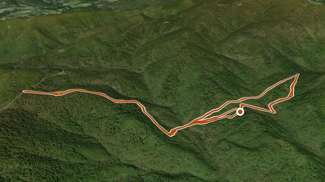 3-D terrain view of Hull School Trail