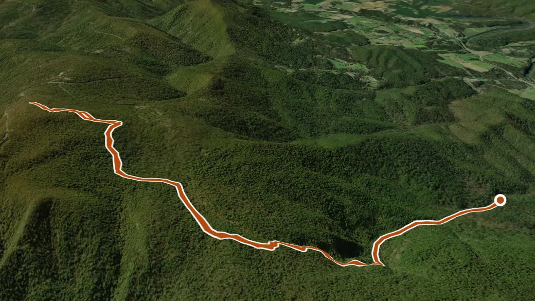 3-D terrain view of Tuscarora-Overall Run Trail