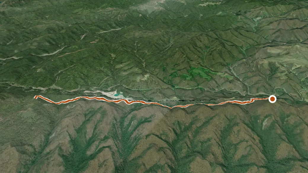 3-D terrain view of Pine Mountain State Scenic Trail