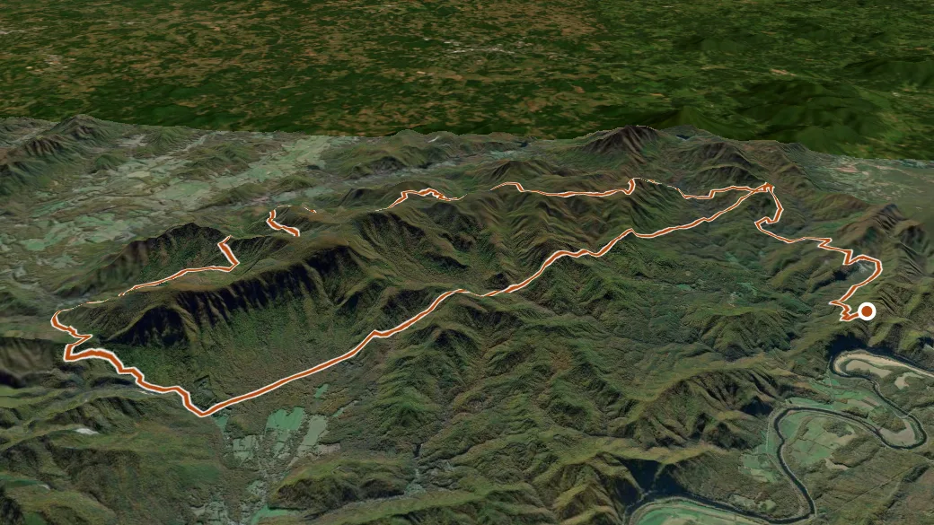 3-D terrain view of Glenwood Horse