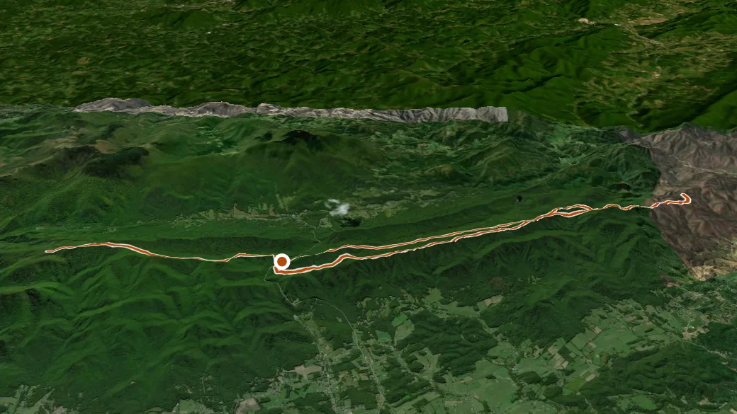 3-D terrain view of Iron Mountain