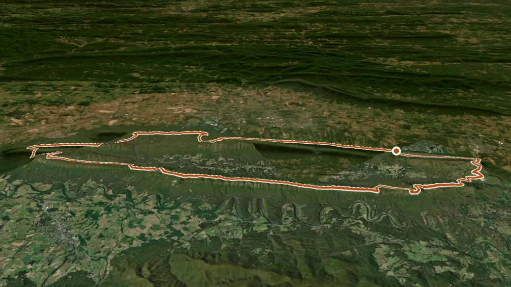 3-D terrain view of Massanutten