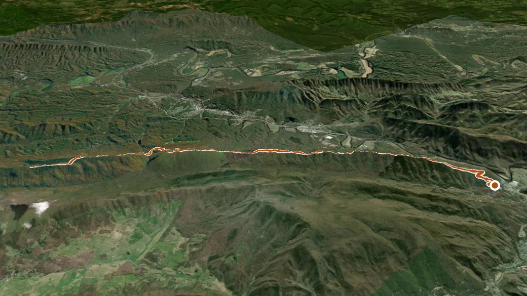 3-D terrain view of Fore Mountain