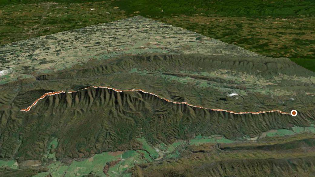 3-D terrain view of North Mountain